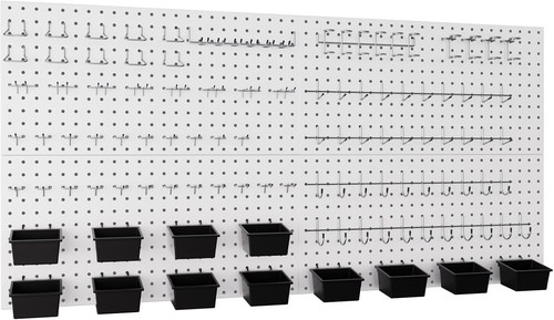 Steel pegboard wall - wall, panel