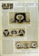 Old Vintage Print 1950 Derby Porcelain Collectors Dinner Desert Service 20th