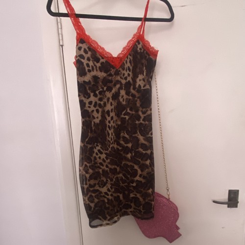 Boohoo leopard print chemise - leopard,