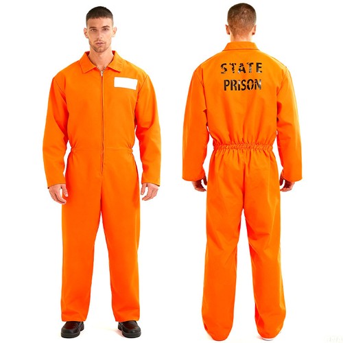 Men orange prison jumpsuit - orange,