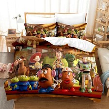 New Kids 3D Toy Story Duvet Cover Bedding Set Pillowcase Single Double King Gift