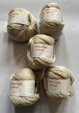 5 x 50g Balls Of Merino Wool -