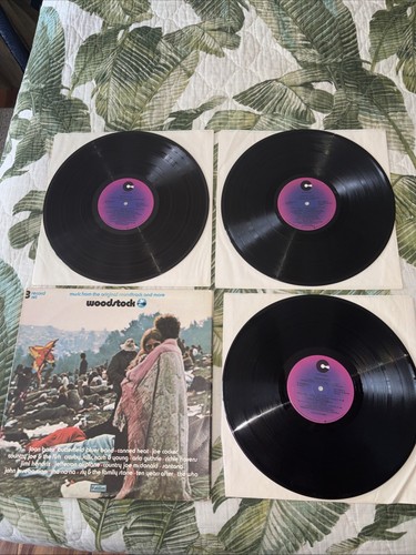 Lot vinyl album - 3, woodstock