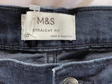 M & S MENS STRAIGHT FIT JEANS - DARK INK - W34 L33 - BNWT - RRP £49.50