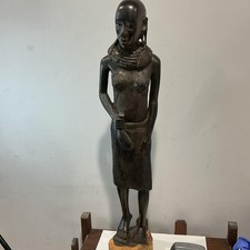African tribal woman - woman, wood