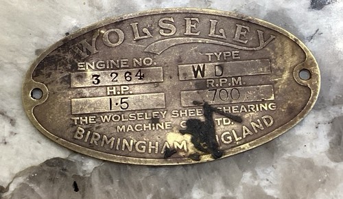 Wolseley stationery engine - wd,