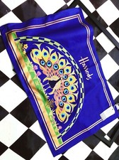 Harrods tea towel 【 Peacock
