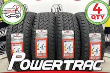 4 X 225 65 16C POWERTRAC 225/65R16C 112/110T BRAND NEW M+S VAN TYRES C B LABELS