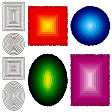 36Pc Torn Edge Nesting Shapes Cutting Dies .4 Die Sets . R 24