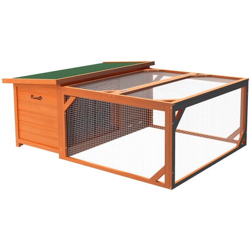 Pawhut rabbit hutch - pawhut, outdoor