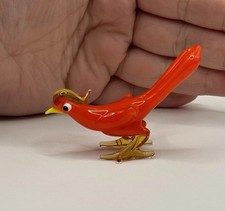 Vintage Glass Art Fire Bird
