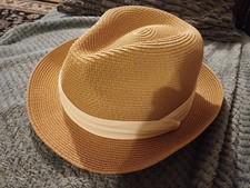 Trilby Style Straw Beach Hat