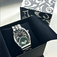 Frank Miura Three dice King Macau Gamble Watch Metal Band Black Japan NEW