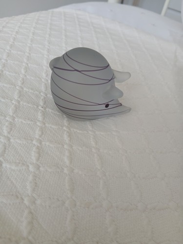 Clear art glass black ribbon - art,
