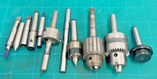 USED 2 MORSE TAPER TOOLING DRILL CHUCKS FLYCUTTER CENTRES SLEEVES TEST BAR