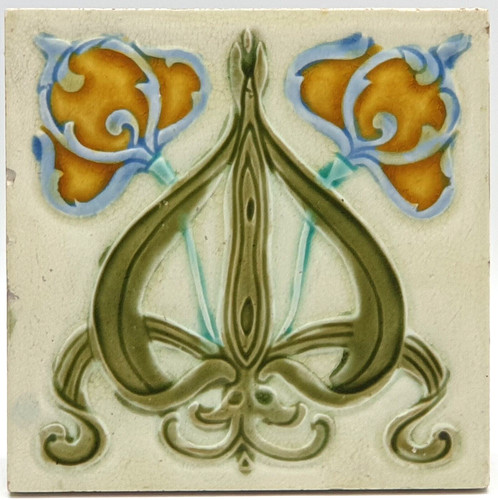 Antique fireplace tile relief - fireplace,
