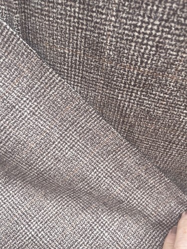 Metres brown tweed wool - metres,