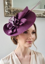 Plum Purple Fascinator Races