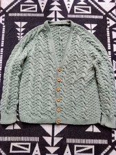 Aran Hand Knit Cardigan Size