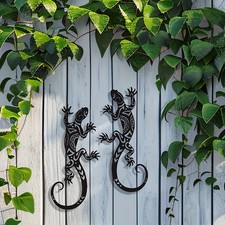 2-piece Iron Gecko Lizard Wall