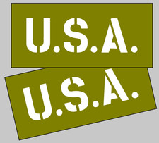 USA U.S.A. stencil set For Your Military Vehicle