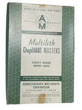 Addressograph Multigraph Corp 1954 Multilith Masters Box AM Co USA Empty