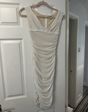 Oh Polly White Ruched Bodycon