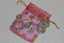 Keyring with Religious Medals & Pocket Finger Rosary Ring – Lot #02