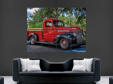 RETRO CHEVROLET CAR POSTER PICKUP TRUCK HOT ROD  WALL CLASSIC  PRINT LARGE HUGE