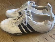 Vintage Adidas Tuscany x Goodyear Driving Racing Shoes, White Leather  size 10.5