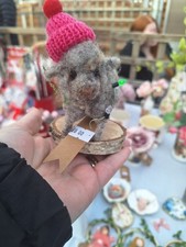 Needle Felted Sheep Ornament