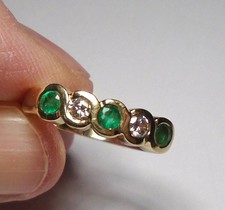 9ct gold Emerald and Diamond