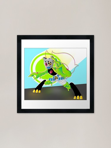 Neon meltdown framed art - meltdown, print
