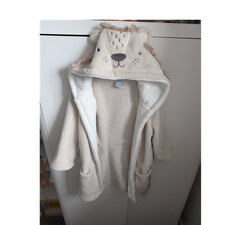 Lion hooded fleece gown - fleece,