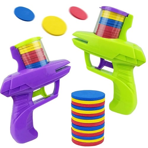 Flying foam disc launcher - foam,