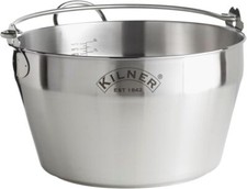 Kilner Silver Stainless Steel Preserving Jam Pan 8Ltr Suitable for All Hobs