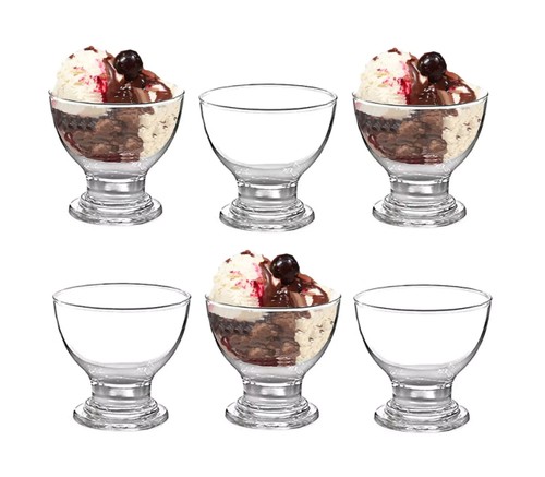 Ice cream bowls sundae - cream, set