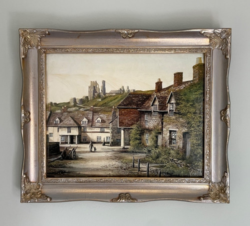 Framed print corfe castle - framed,