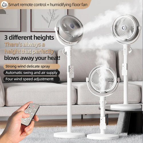 Height adjustable misting fan - height,