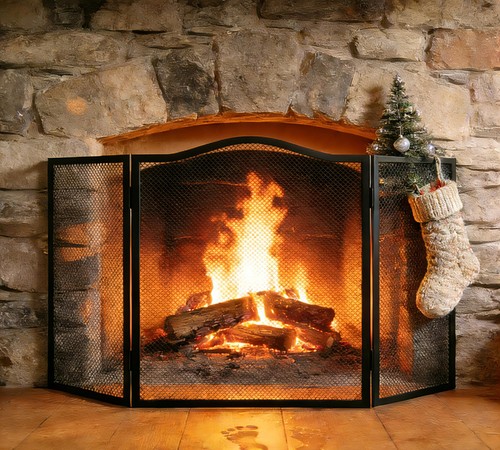 Panel fireplace spark guard - fireplace,