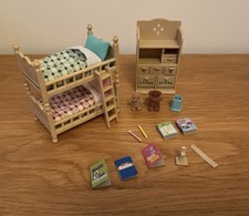 Sylvanian Families Childrens Bedroom Set Bunk Beds Twin Beds Furniture 