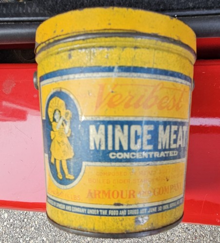 Antique mince meat bucket - antique,