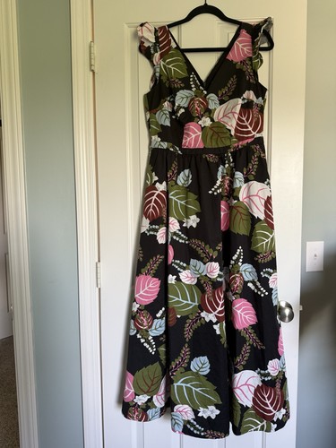 Boden black floral maxi - boden,