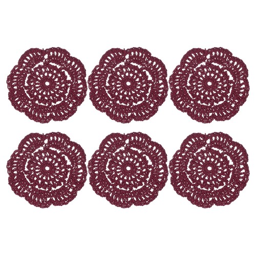 6pcs crochet handmade doilies - 6pcs,