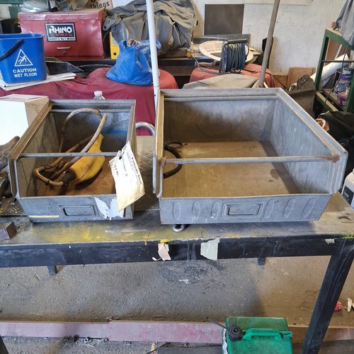 Two vintage unipart tote - two, bins