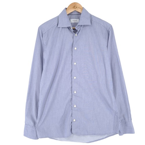 Eton mens formal shirt blue - formal,