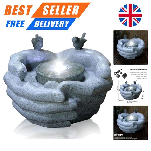 Cupped hands water fountain - cupped,