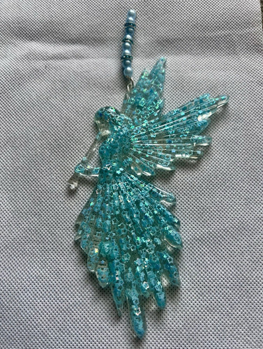 Beaded resin angel suncatcher - angel,