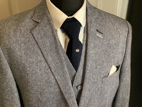 Mens three piece suit light - suit,