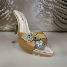 Elegance Rhinestone Heels Faux